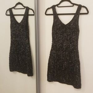 Black sequin dress